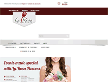 Tablet Screenshot of larosaflowershop.com